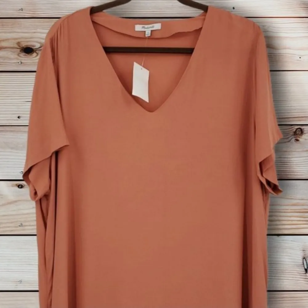 Madewell Side Button Easy Dress Sweet Dahlia NWT - Image 8