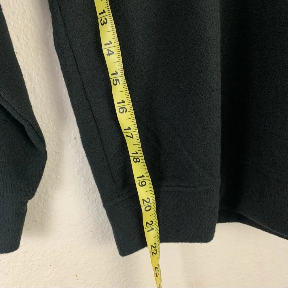 Cozy sweater ruffle rhinestone shoulders women’s Size Large Black - Image 7