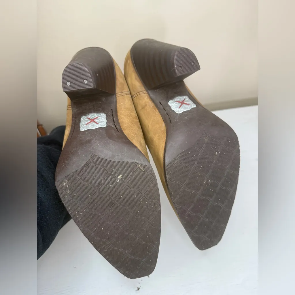 Twisted X Brown Western Leather Ankle Boots Sz 8 Cowboy Cowgirl Country - Image 7