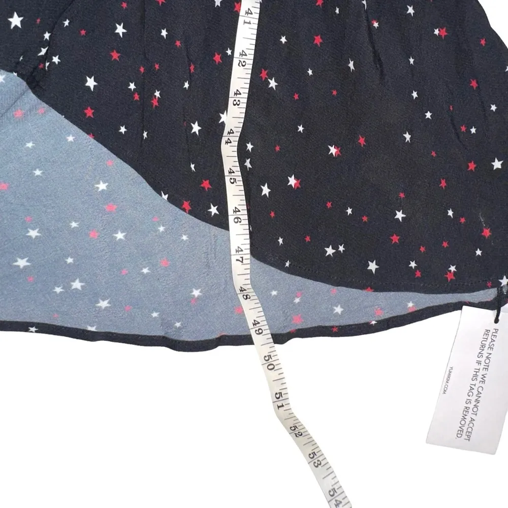 NWT Yumi Kim Gemma Star Print Puff Sleeve Hi-Low Midi Dress in Starry Eyed - Image 8