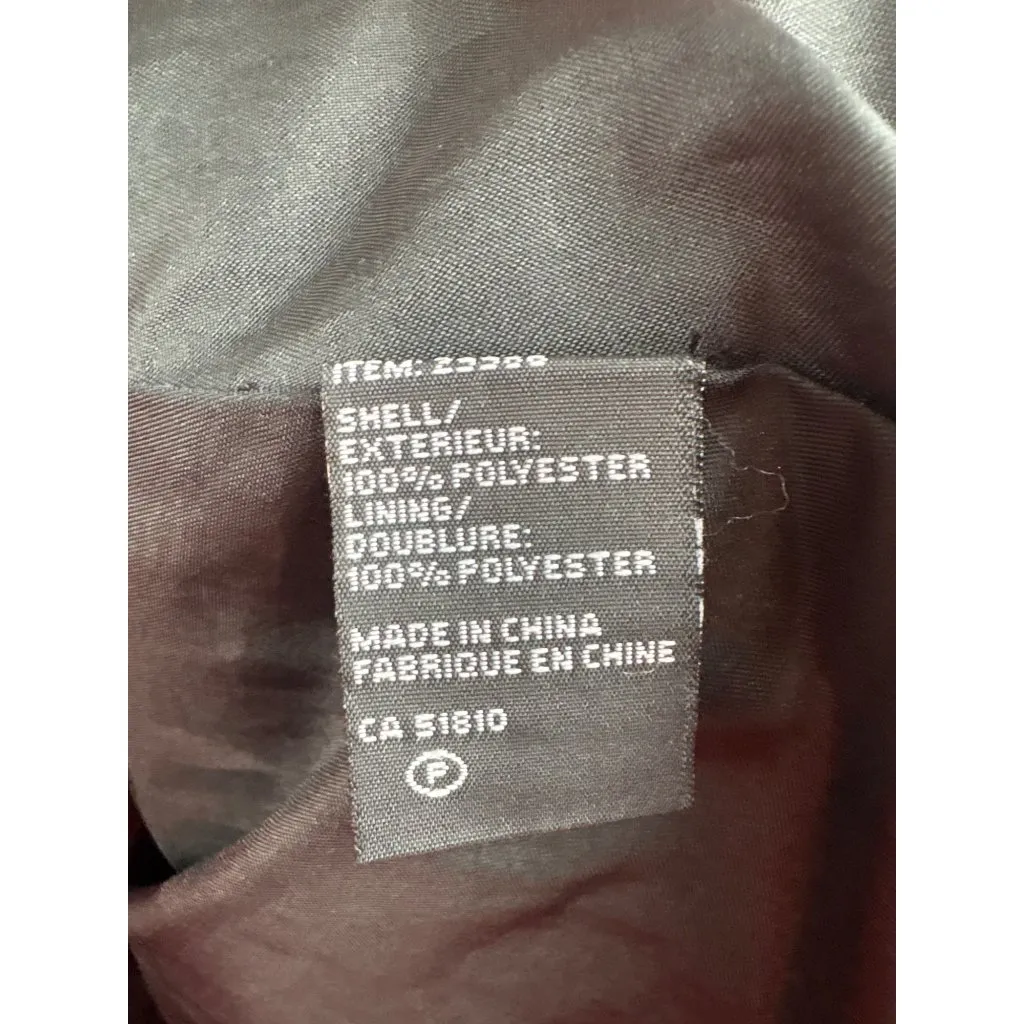 Women’s Attitude by Jay Manuel Size 12 Shiny Black/Grey Trench Coat with Removab Black - Image 7