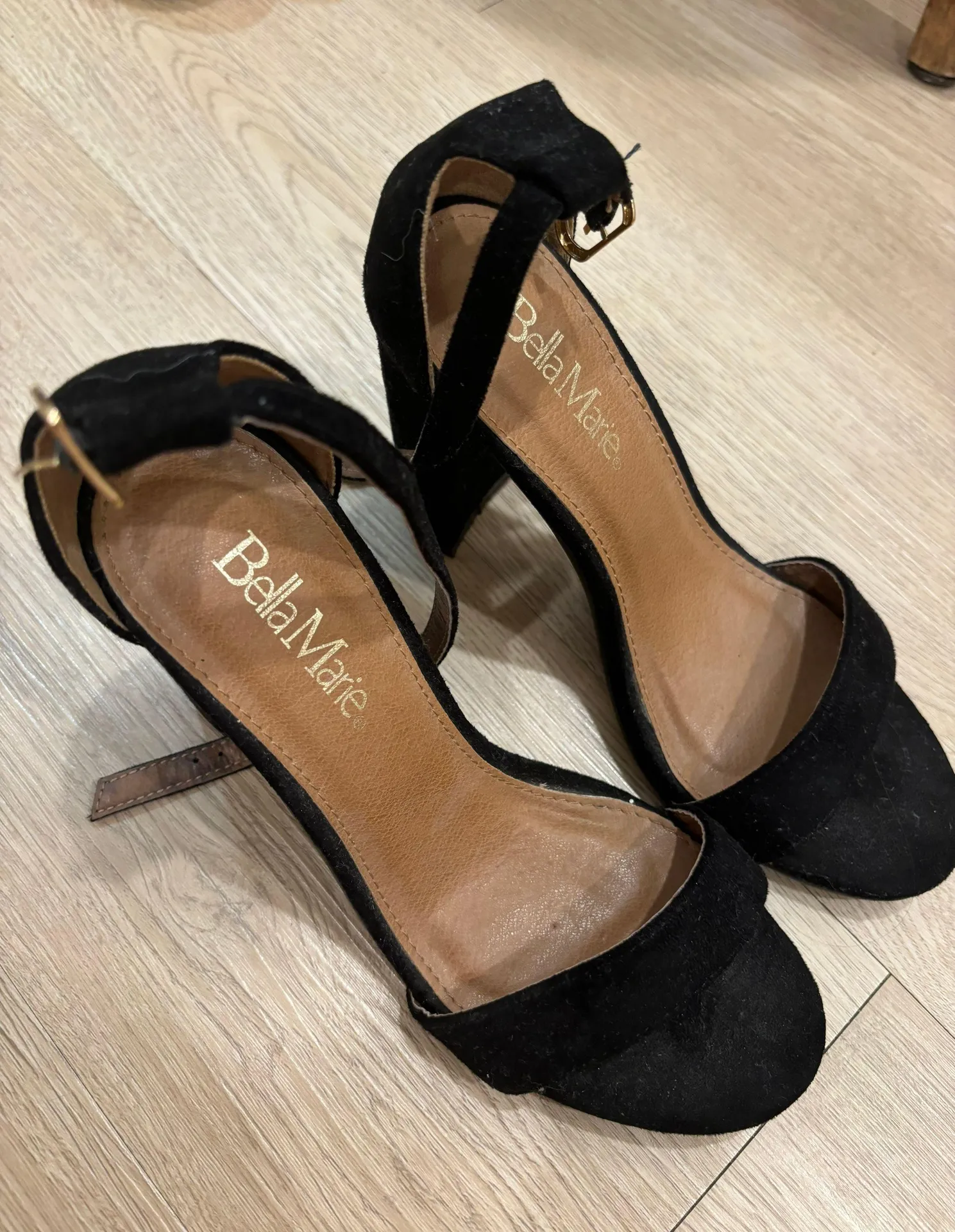 Black Ankle Strap Heels - Image 2