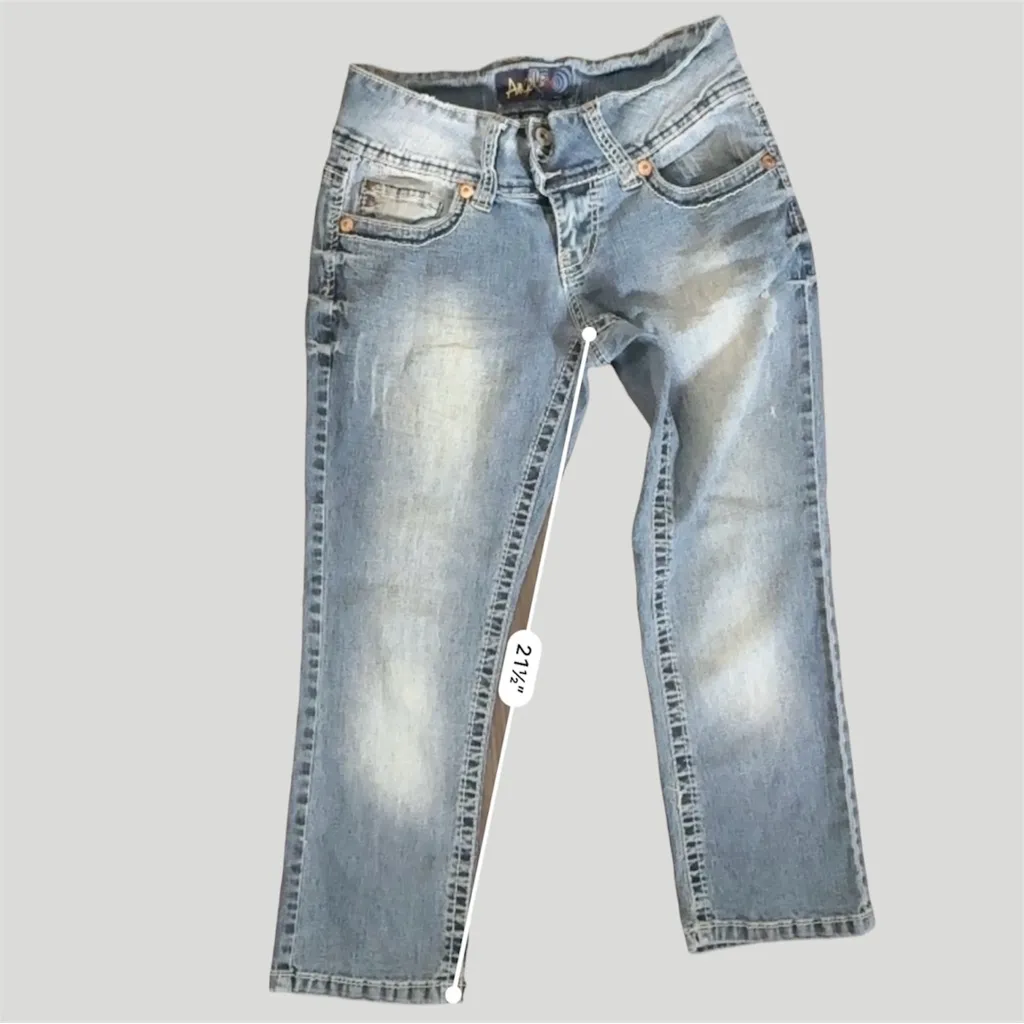 Angel Light Blue Straight Jeans Size 8 - Image 8