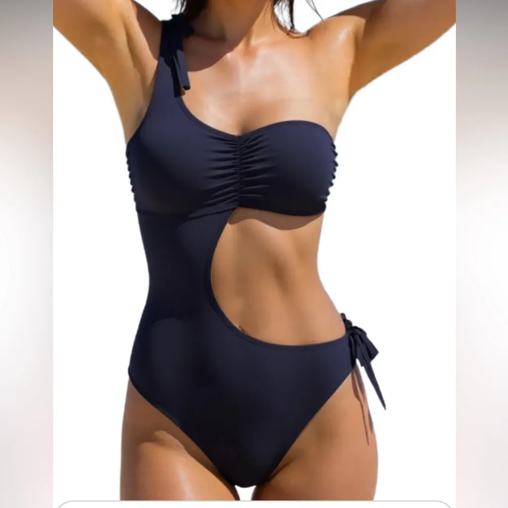 NWT one shoulder cutout one piece sexy bathing suit - Image 2