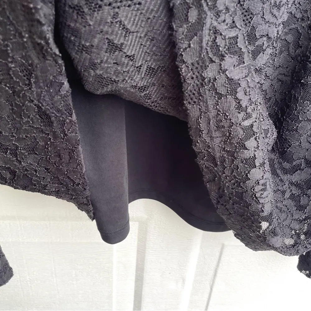 Lane Bryant Womens Shirt Crop Top Black Lace 3/4 Sleeve Plus Size 26/28 - Image 8