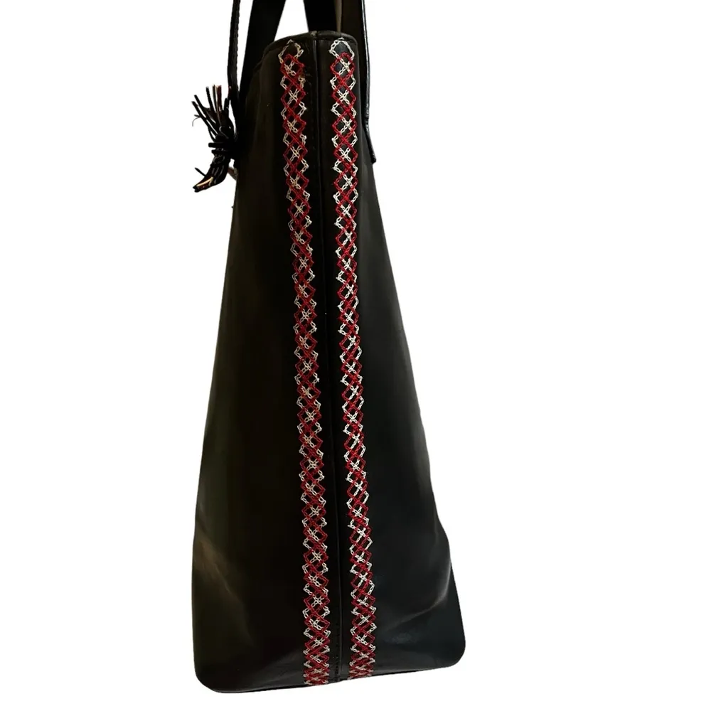 Vintage Rare Style Kate Spade New York Black Leather Classic Tote - Image 12