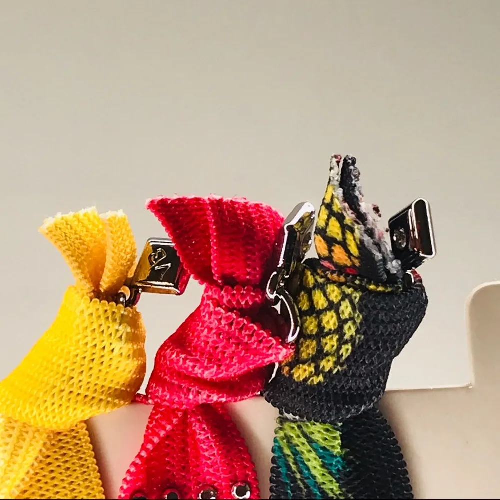 Vera Bradly Stretch Hair Ties Toucan Party Navy Yellow Pink - Image 5