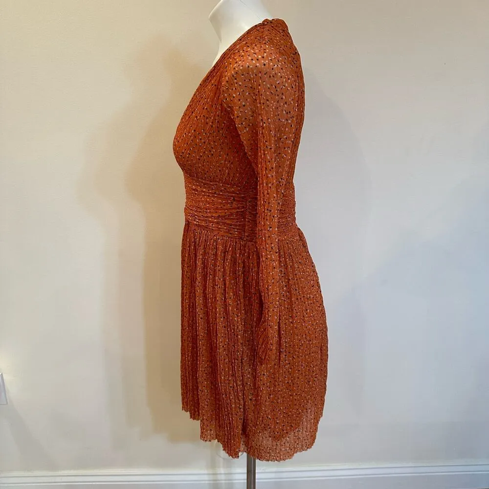 NEW French Connection Mini Dress sz M Long Sleeve V Neck Dress - Image 5