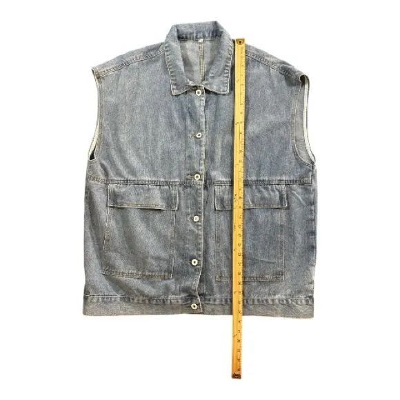 Light Blue‎ Denim Jacket Blue Size XXL - Image 4