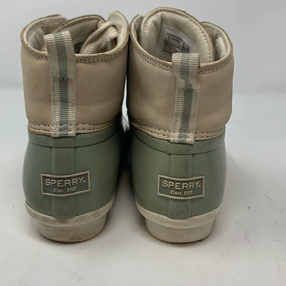Women’s SPERRY Sage Green Duck Boot size 7.5 - Image 2