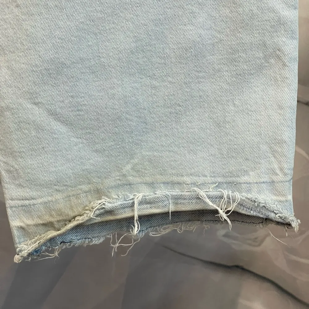 A.N.A 22W Boyfriend Jeans Mid Rise Light Wash Distressed Raw Hem - Image 7