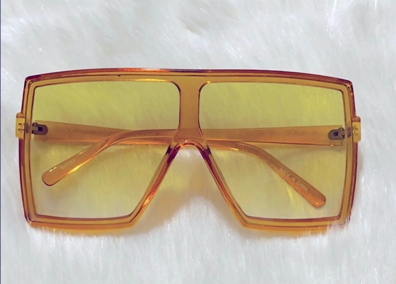 Yellow Oversize Sunglasses - Image 2