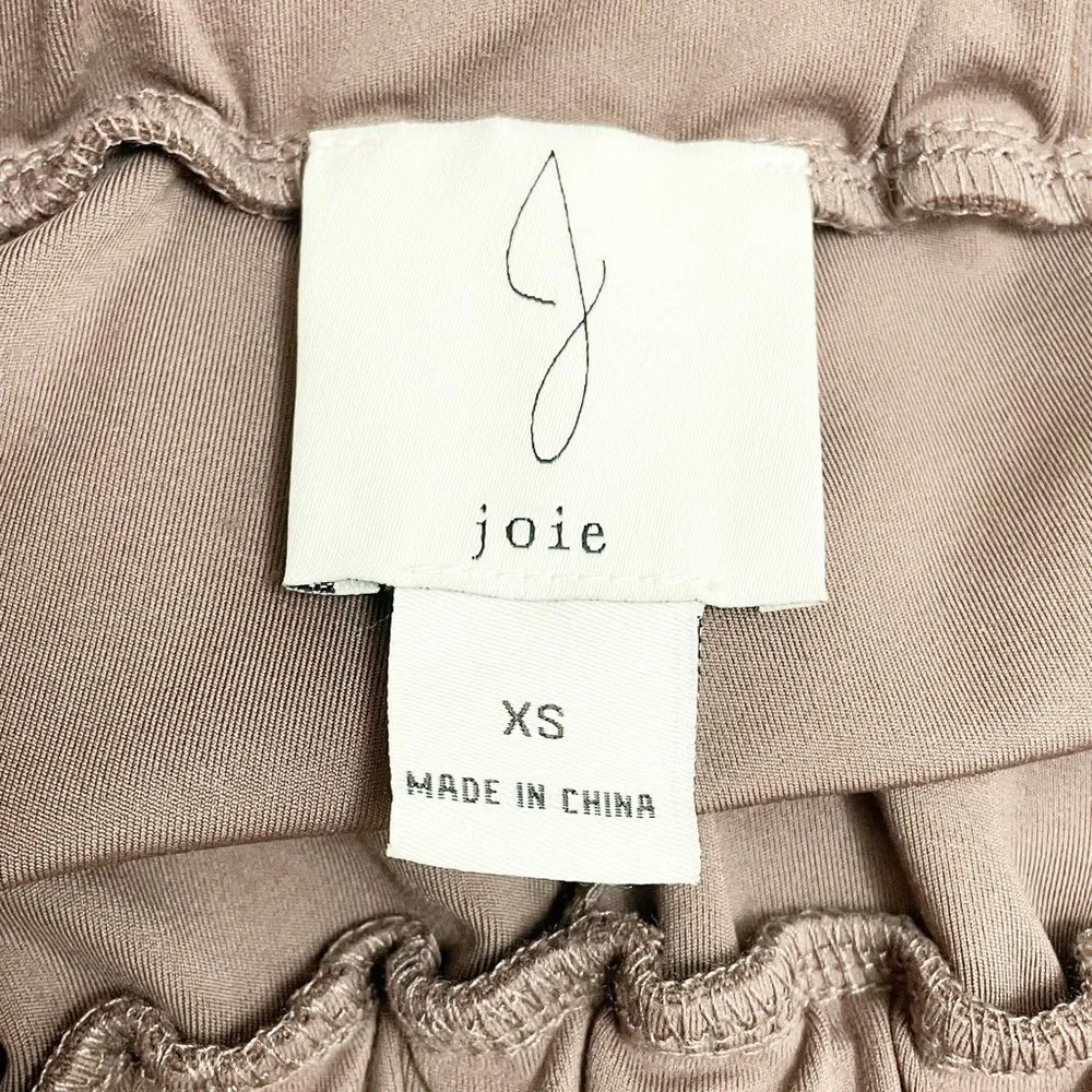 Joie Mocha Taupe Stretch Jersey Knit Pull On Wide Leg Dress Pants Womens Size XS - Image 7
