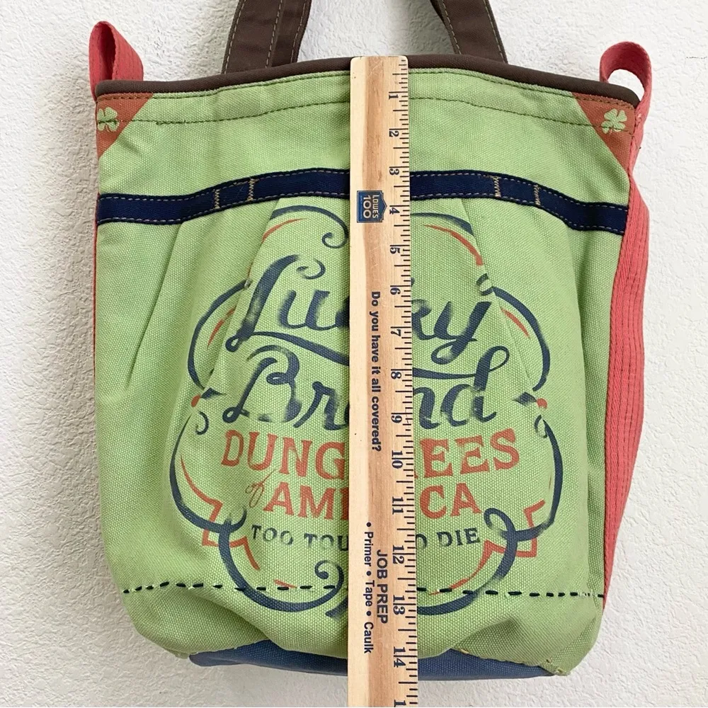 Dungarees of America Green Canvas Bucket Mail Large Tote Bag - Image 5