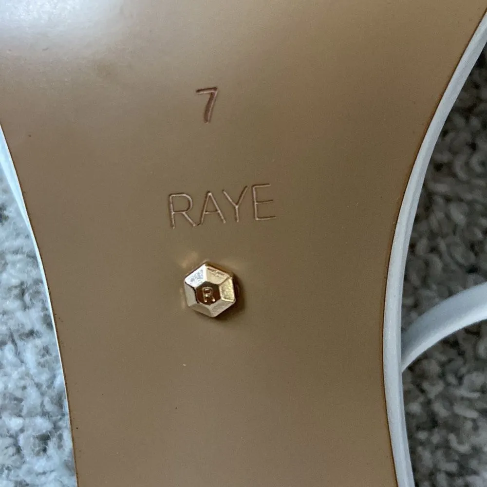 RAYE Sandals White‎ Ankle Wrap Helps Revolve 7 White - Image 4