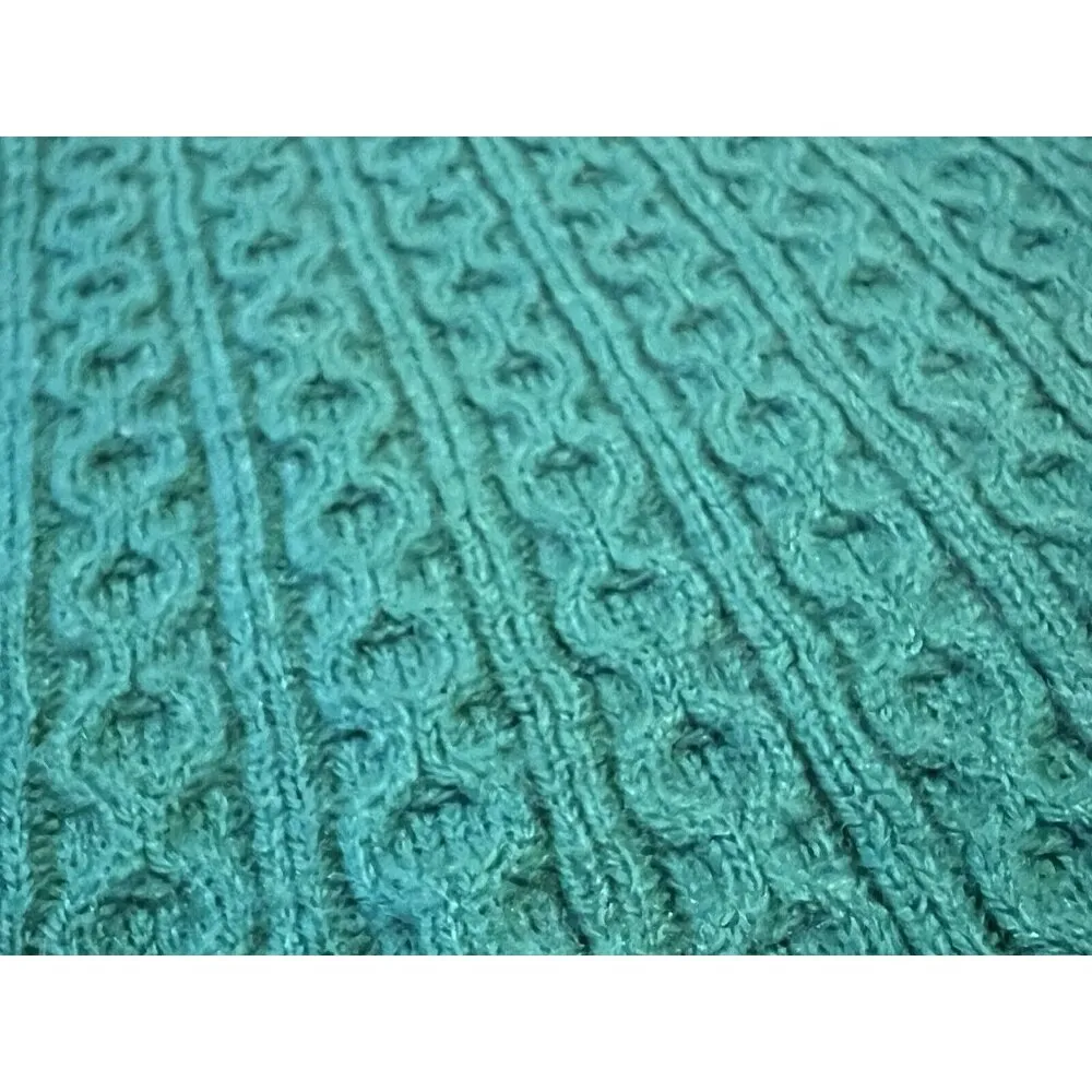 Laura Scott Sweater Women' Petite M Cable Knit Henley Green Pullover Soft Career - Image 12