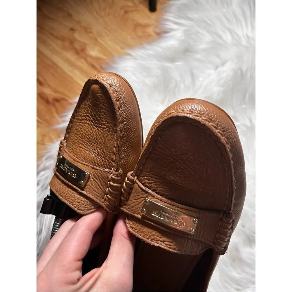Coach Brown Leather Loafers size 7.5 - Image 6