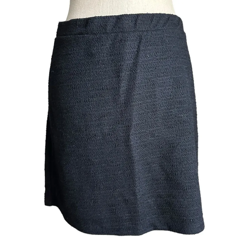 Zara Trafaluc Tweed Black Mini Skirt 2 Pockets Classic Chic Size Medium - Image 6