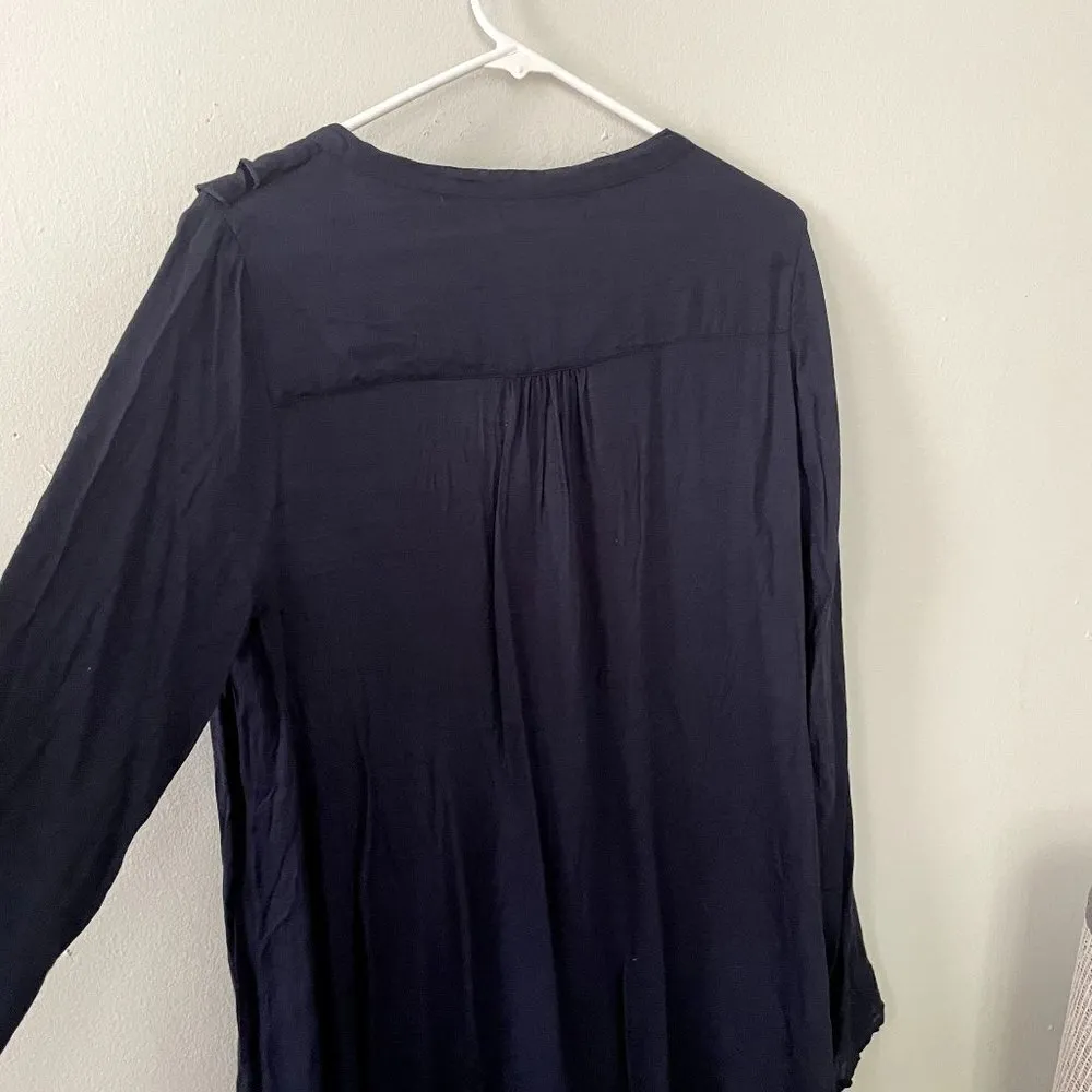 Cream sammie tunic dark navy blue long sleeved v - Image 6