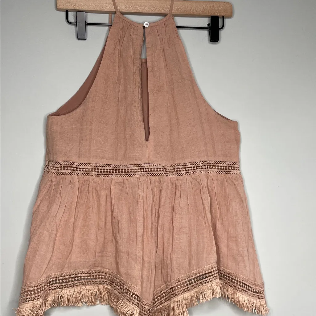 Doe & Rae Blush Halter Tank Top 100% Cotton - Image 5