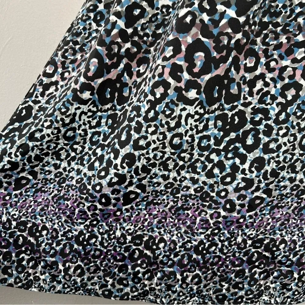 BCBGENERATION Mini Dress Womens Size XS Leopard Print Animal Ruffle Colorful - Image 5