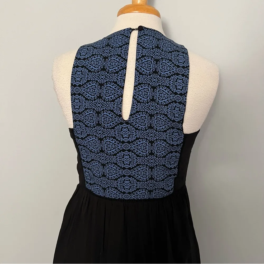 Artisan NY Black Blue Red Sleeveless Maxi Dress Size XS - Image 5