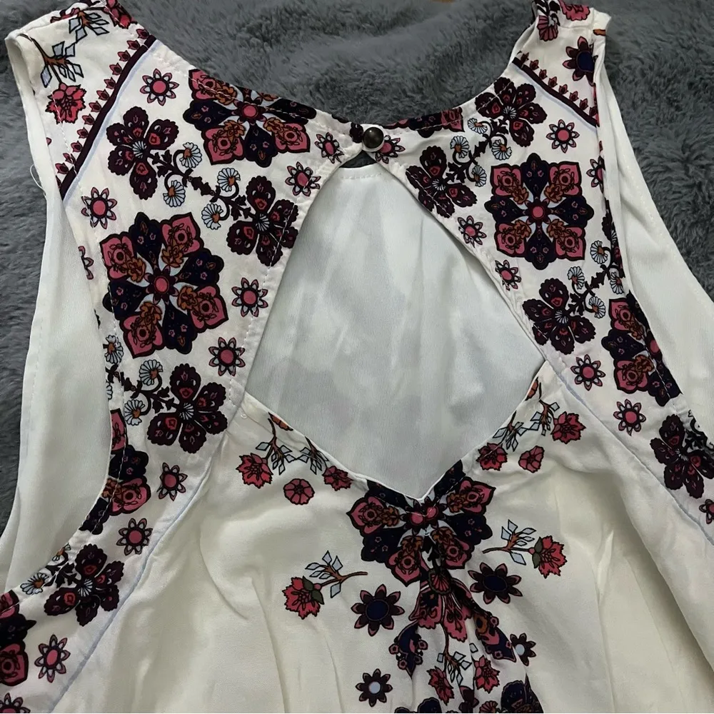 Xhileration white Boho Embroidered sleeveless dress Size XL - Image 6