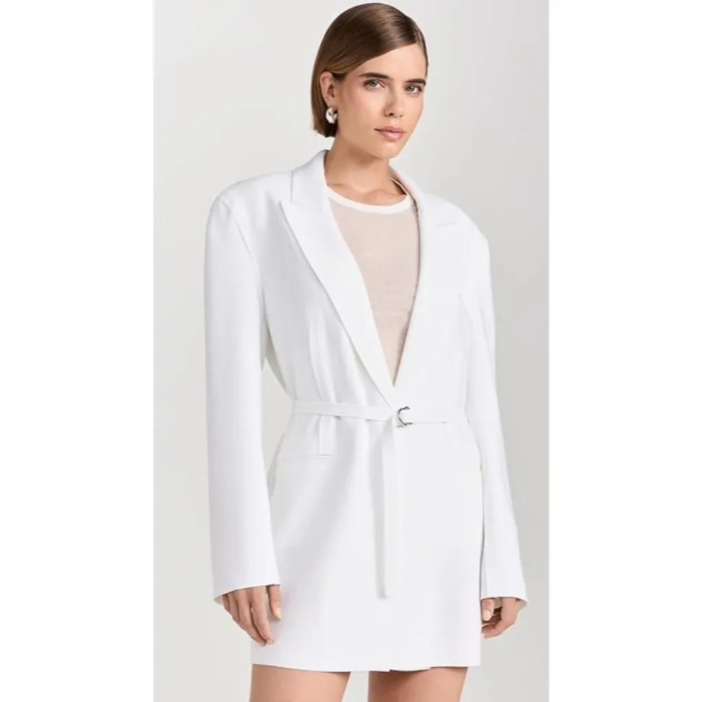 Norma Kamali Easy Fit Sack Mini Dress in Snow White X-Small New Womens Jacket - Image 16