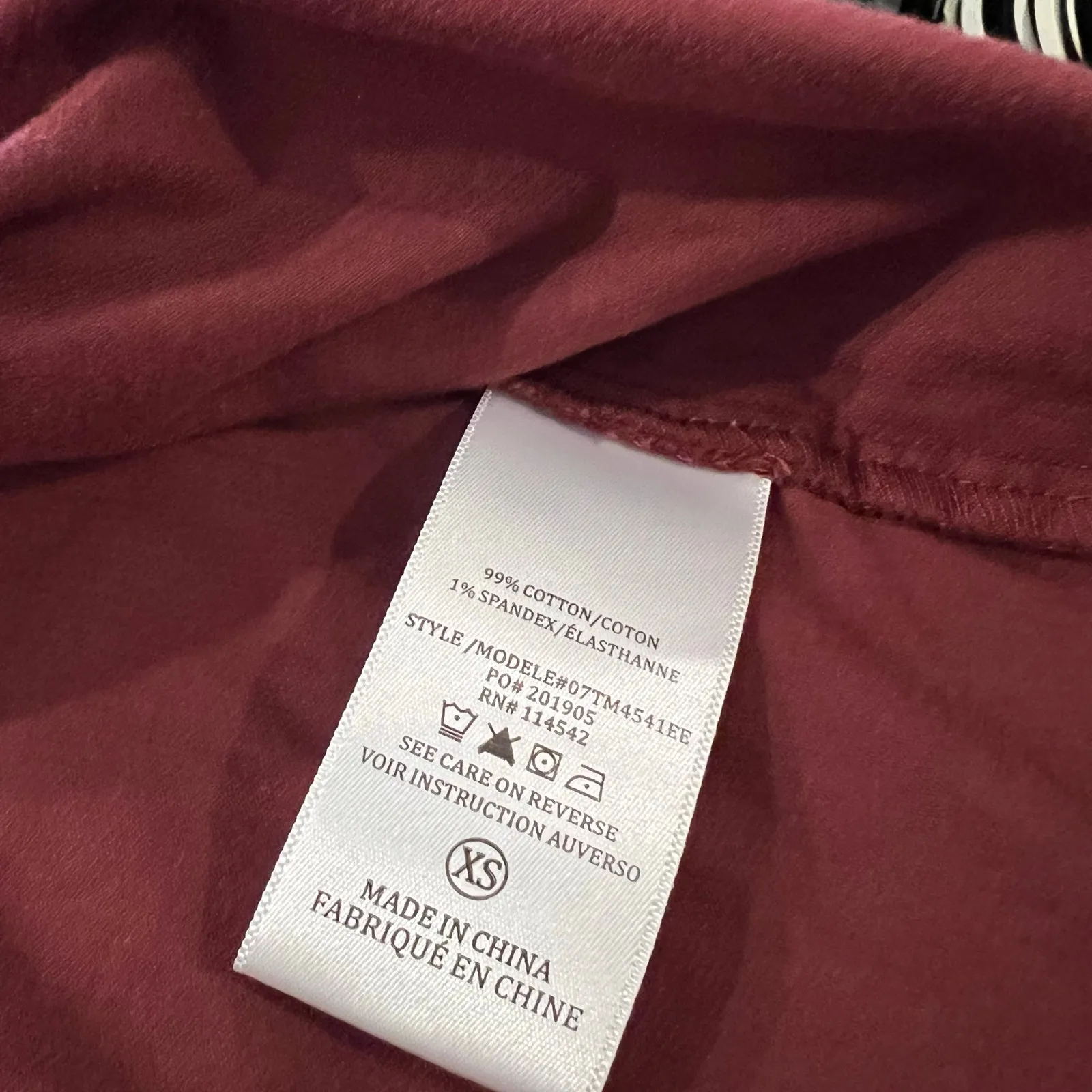 Oversized Red Corduroy Pearl Snap Long Sleeve Shirt Size XS - Image 5