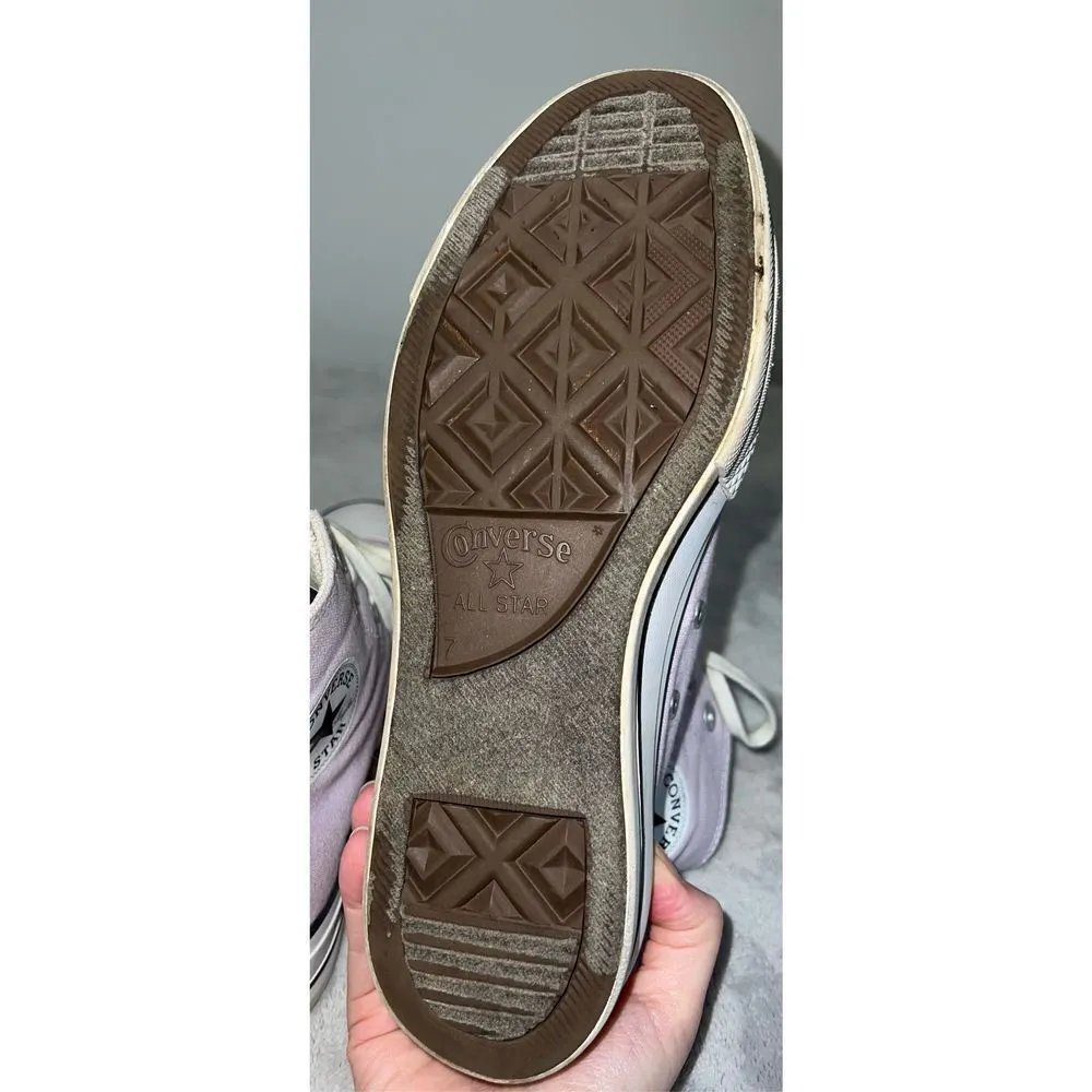 Platform Converse Chuck Taylor All Star purple Hi Top Sneakers US 9 - Image 6