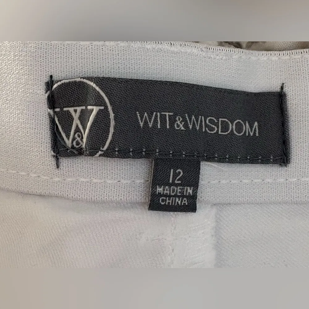 Wit & Wisdom‎ White Denim Shorts Size 12 Absolution Technology NWT - Image 6
