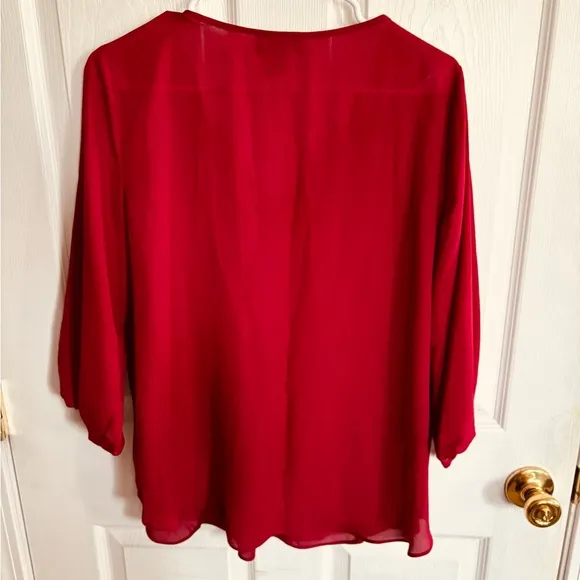 Iz Byer Elegant Red Women's Top - Image 2