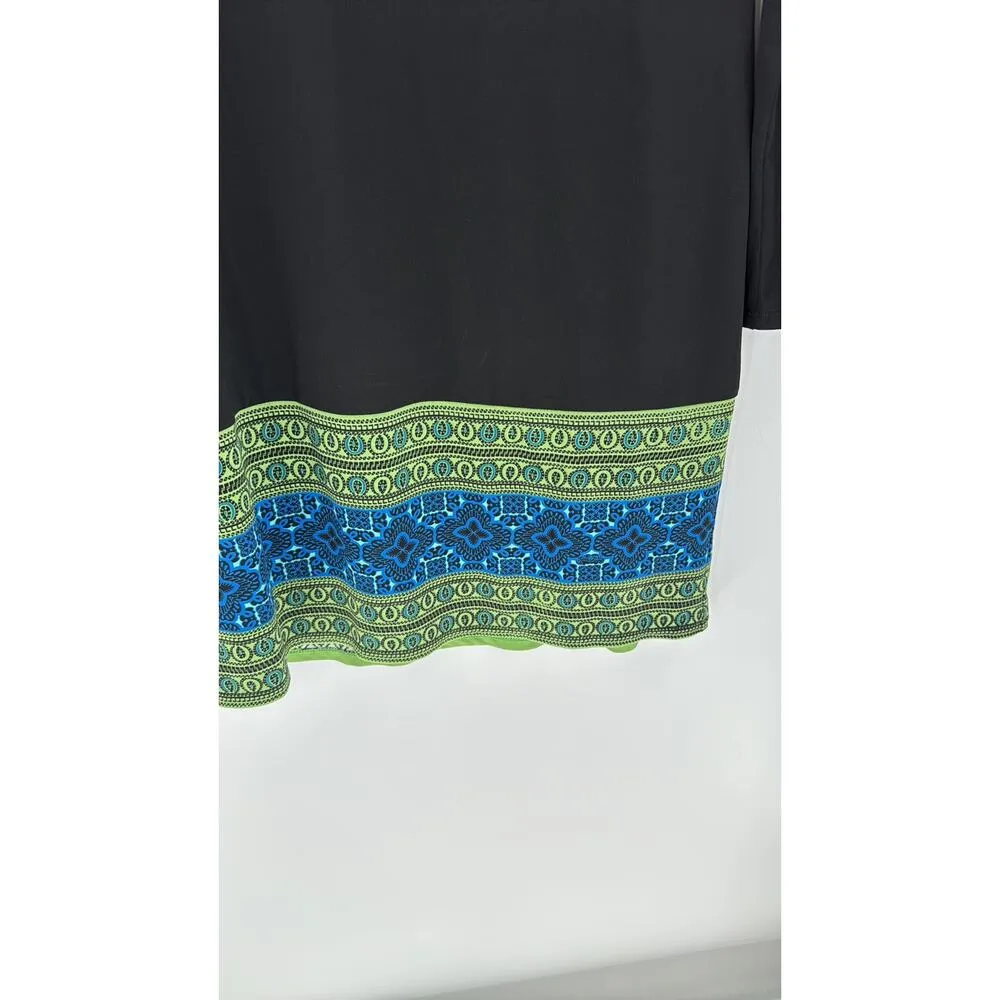 Hale Bob Beaded Neckline Long Sleeve Black Dress Size S bohemian classy chic - Image 5