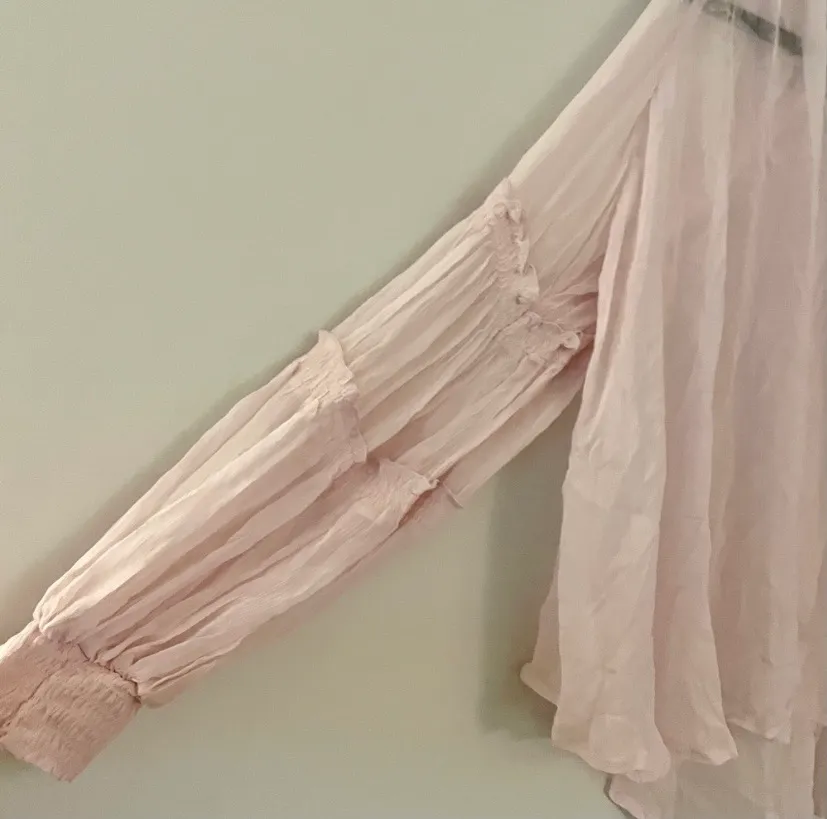 lace up sheer blouse - Image 4