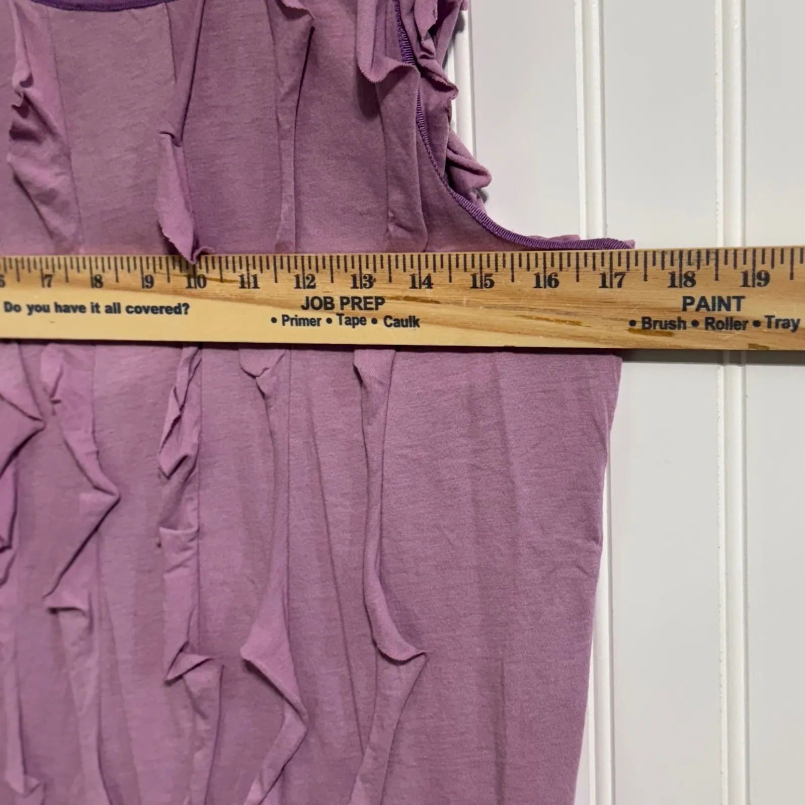 Marc by Marc Jacobs Large Lavender Pima Cotton Ruffle Tank Top Y2K Coquette - Image 5