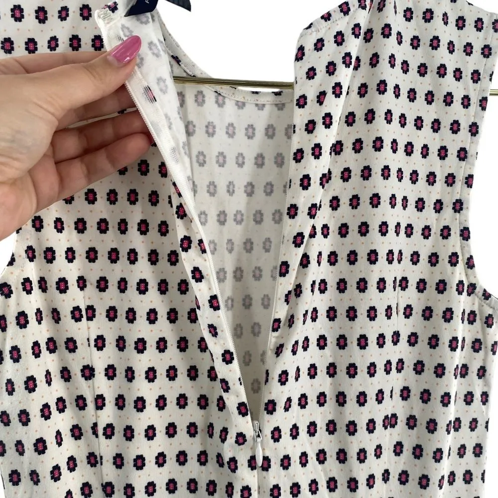 French Connection Fit and Flare Flower Dress Size‎ 6 White Cotton - Image 5