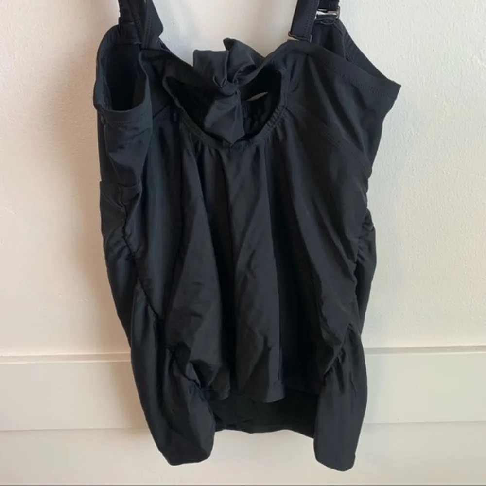 Torrid Black Ruffle Front Tankini Swimsuit - Image 6