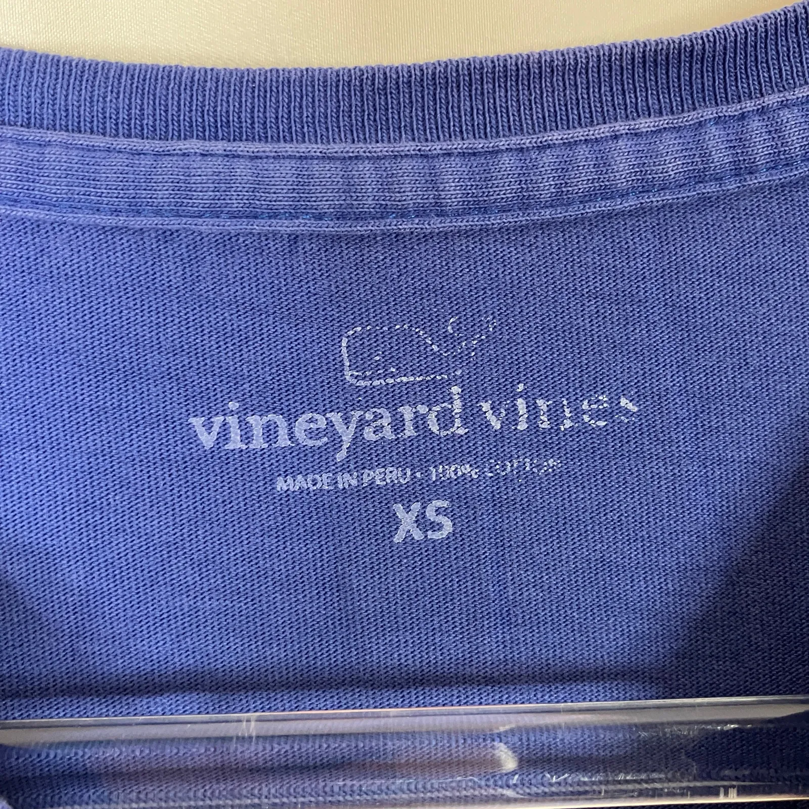 Vineyard Vines | Blue Long Sleeve Tee Shirt Whale Logo 100% Cotton Womens XS - Image 3