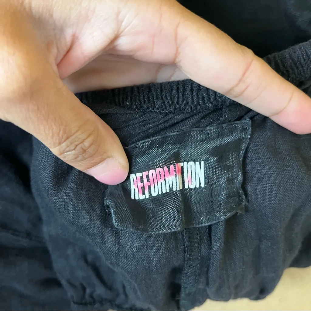 Reformation Black Crop Top - Image 6