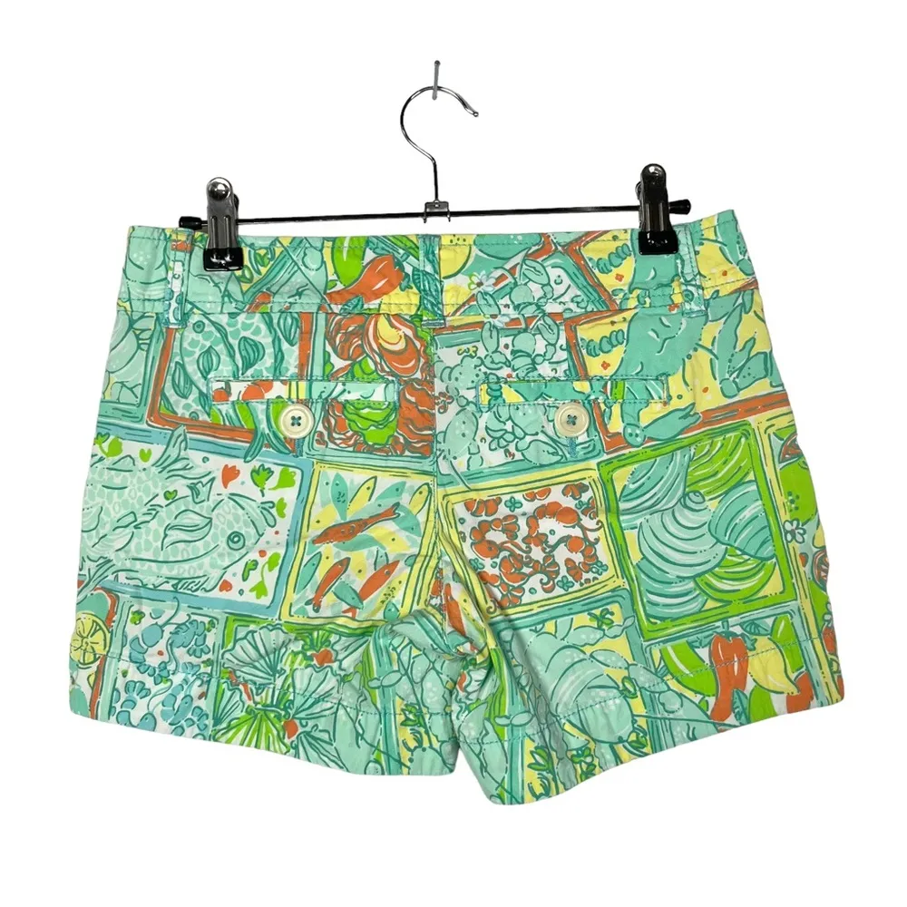 Lilly Pulitzer Callahan Just Add Lemon Patchwork Shorts 0 - Image 23