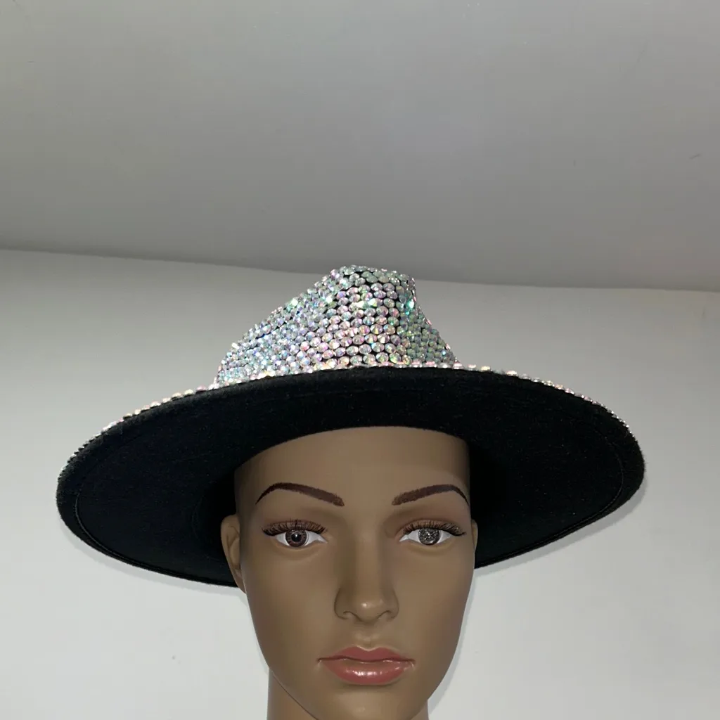 Rhinestone Silver Cowgirl Hat - Image 3