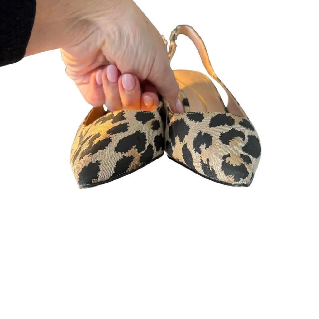 Cole Haan - Vandam Pump Leopard Animal Print Slingback Heels Sz 7 - Image 10