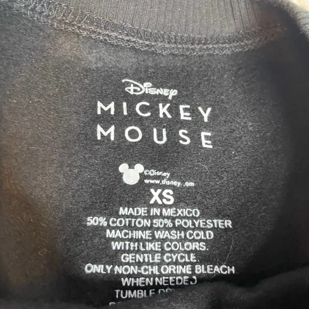 Mickey Mouse Black Extra Small Sweatshirt Lightweight Neon Pink White XS - Image 2