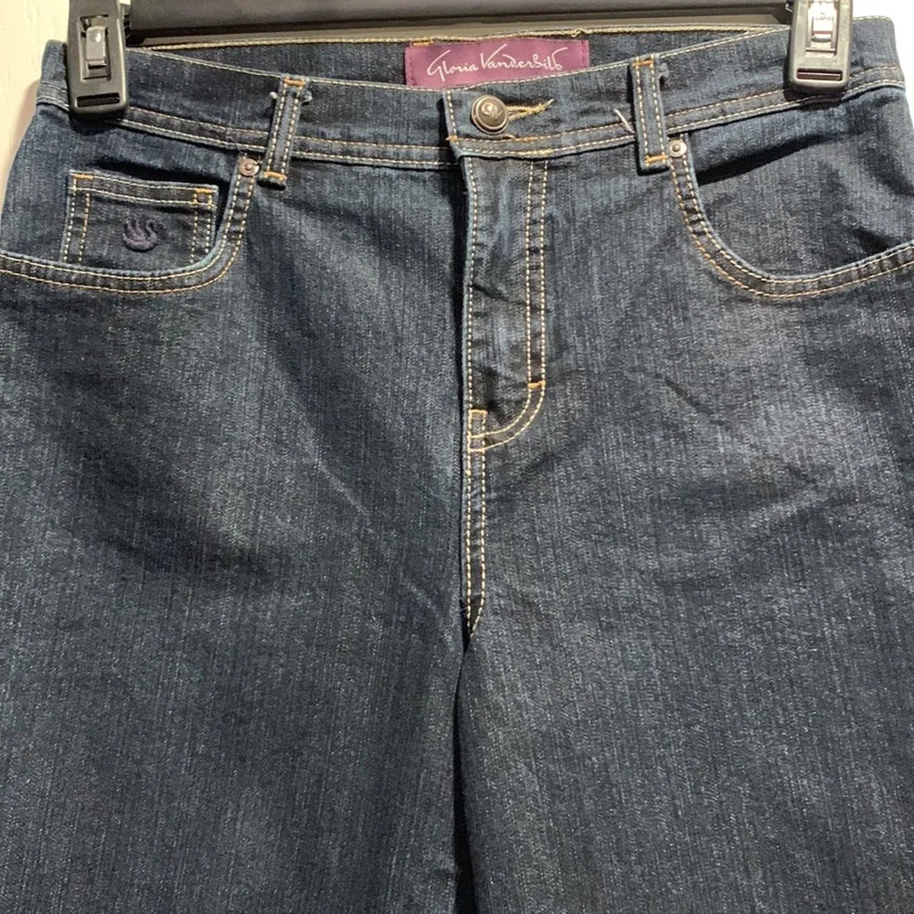 Women's VTG Vintage Gloria Vanderbilt Dark Denim Amanda Jeans Size 8P EUC #0760 - Image 4
