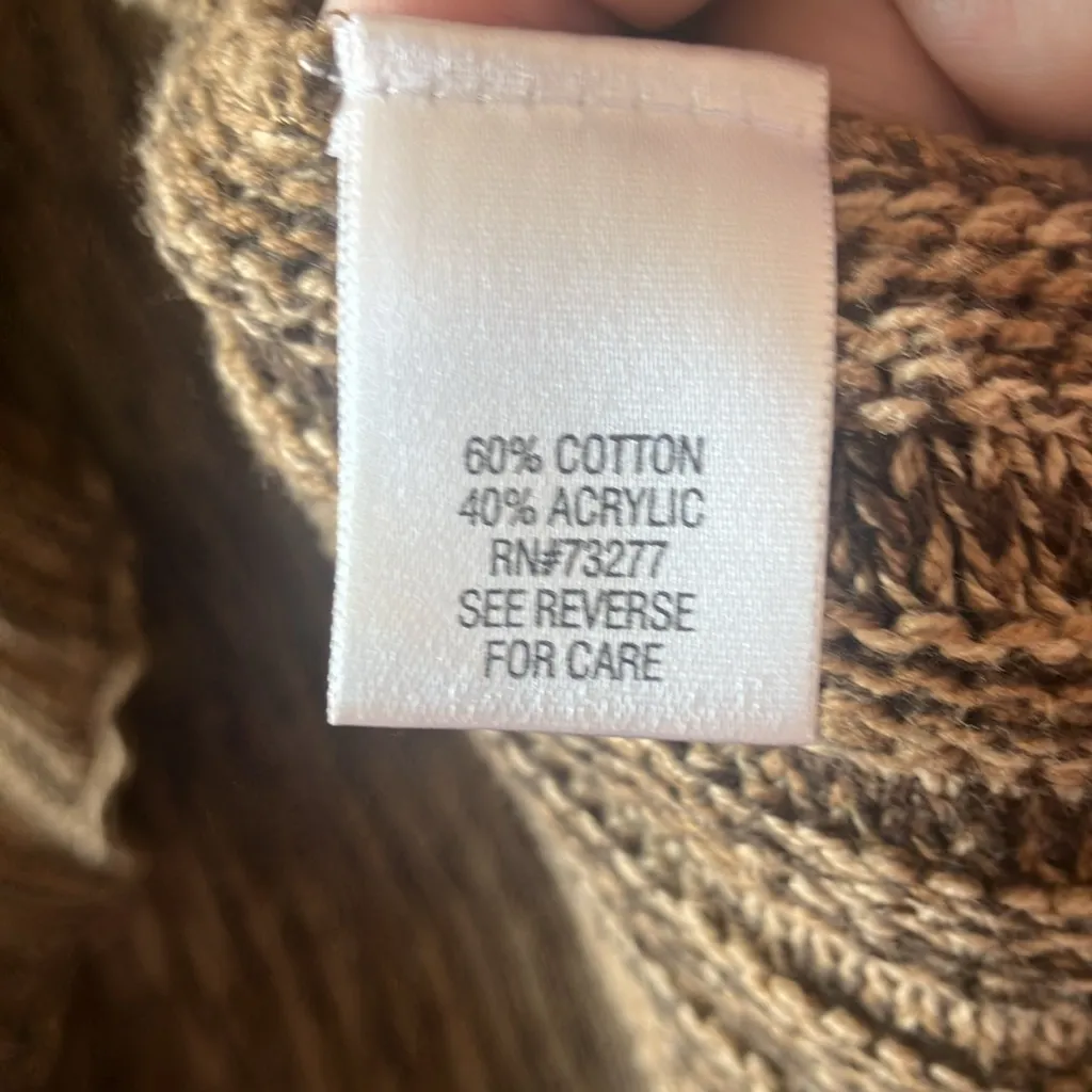 Apt. 9 FINAL MARKDOWN  Women's Textured Brown Cardigan medium - Image 5