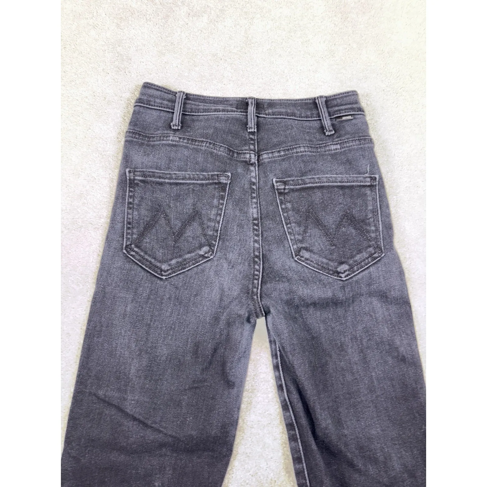 Mother Women's The Hustle Ankle Fray Encounters At Night Jeans Black Size 24 - Image 9