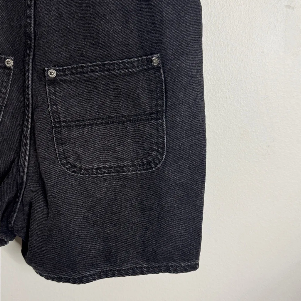 Old Navy  Charcoal/Black Jean shortalls size XS - Image 7