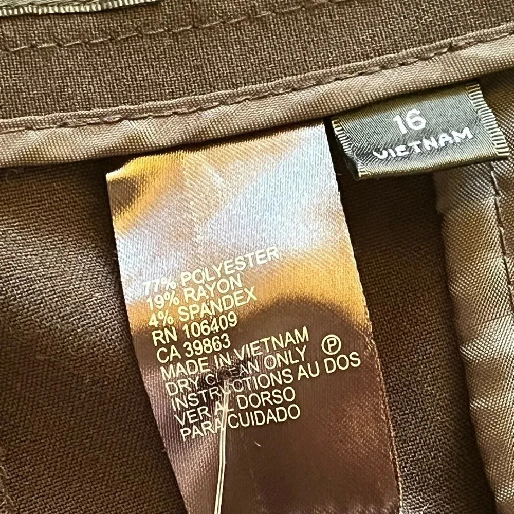 Tahari ASL womens black skinny leg business casual trouser dress pants 16 - Image 5