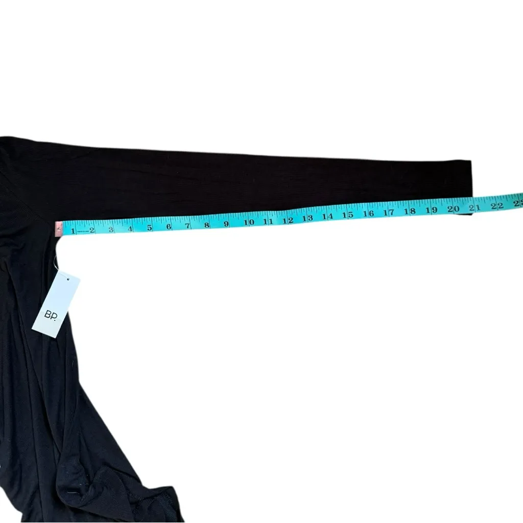 NEW BP Black Ribbed Long Sleeve Size Medium Soft Minimalist - Image 5