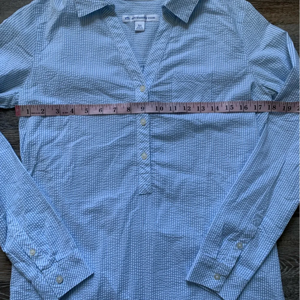 Southern Tide Blue & White Button Down Shirt XS - Image 3